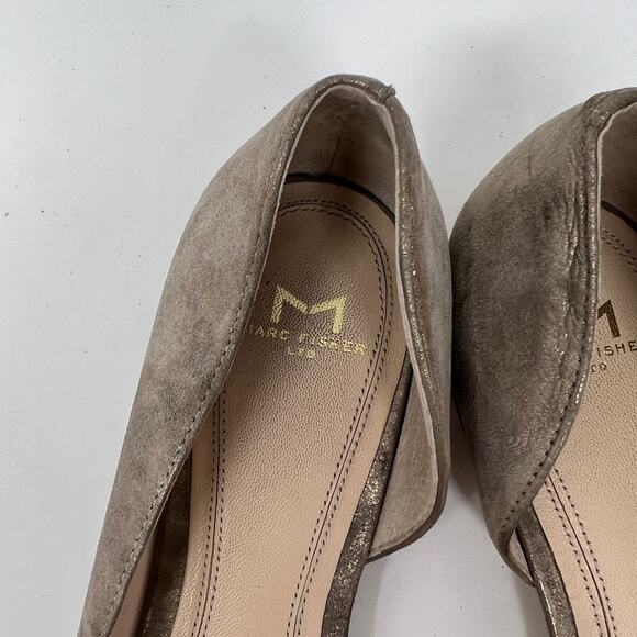 Marc Fisher Sunny D'Orsay Pointed Toe Flats Women's 7 Silver Work Office - Picture 5 of 9